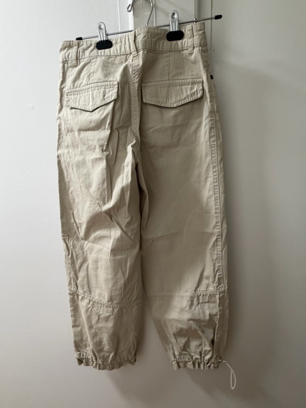 Zara Beige Elastic Cuff Track Pants - Picture 3 of 5